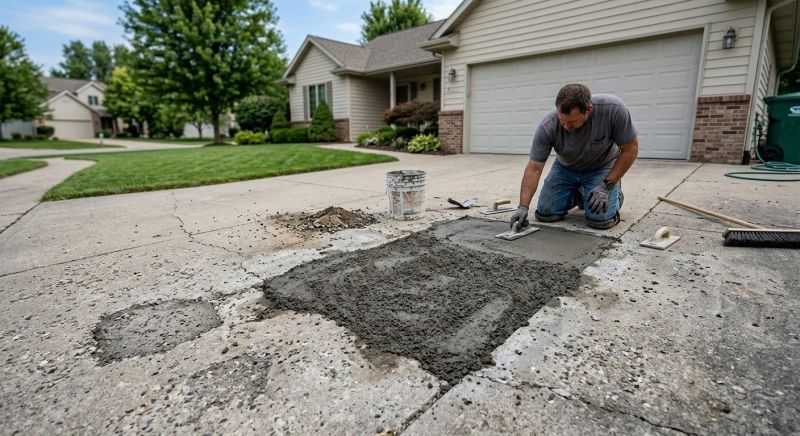 Concrete Driveway Repair in Des Moines, IA