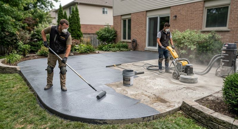 Concrete Patio Refinishing in West Des Moines, IA
