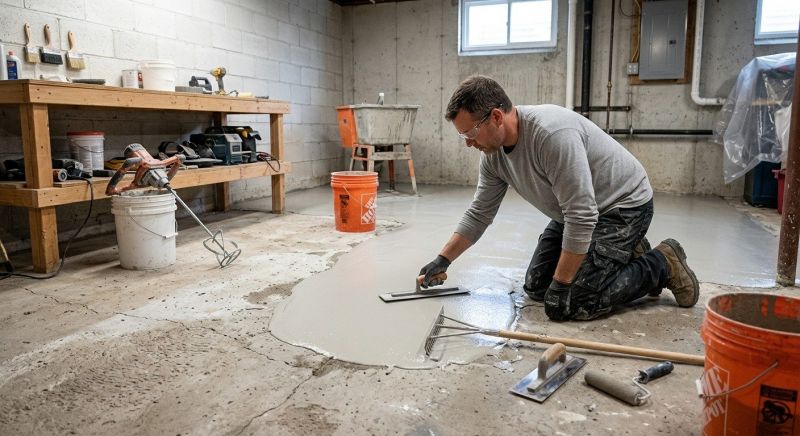 Basement Concrete Resurfacing in Des Moines, IA