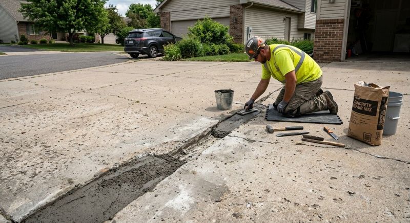 Concrete Driveway Repair in Des Moines, IA