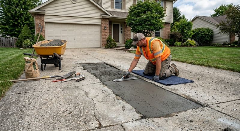 Concrete Driveway Repair in Des Moines, IA