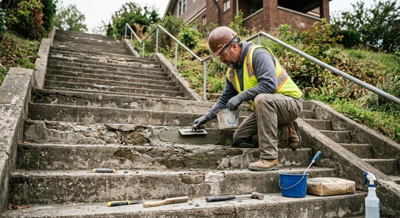 Concrete Stairs Repair in Des Moines, IA