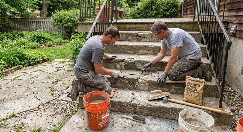 Cracked Stairs Repair in West Des Moines, IA