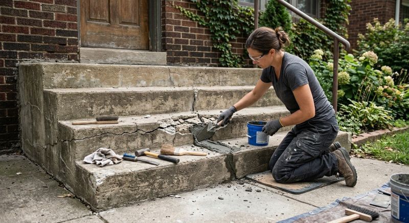 Cracked Stairs Repair in Corpus Christi, TX