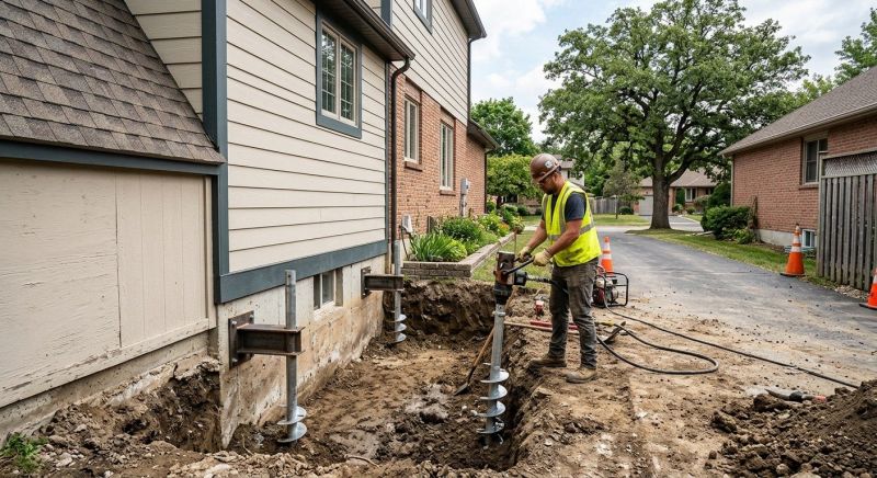 Helical Pile Installation in Columbus, OH