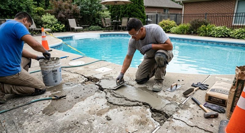 Pool Slab Repair in West Des Moines, IA
