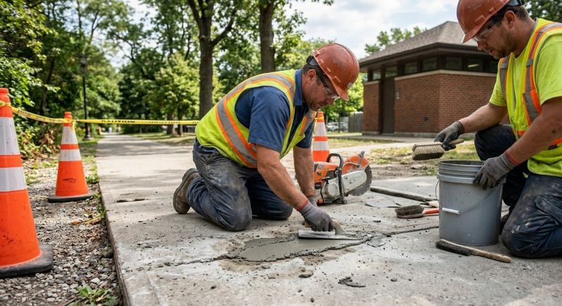 Sidewalk Concrete Repair in Des Moines, IA
